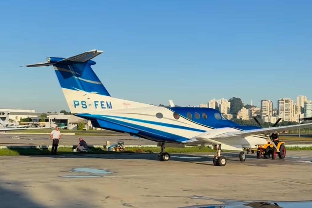 King Air F90: avião é muito utilizado no agronegócio