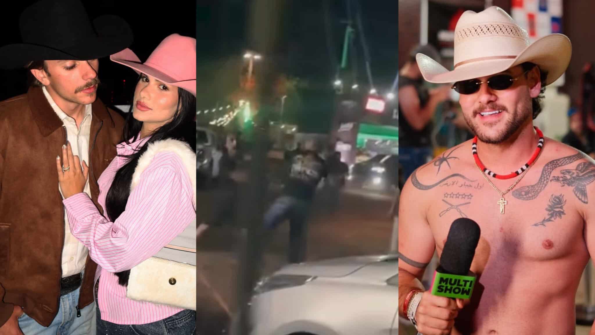 VÍDEO: Confusão entre influenciadores em Barretos termina com cintada e trailer destruído
